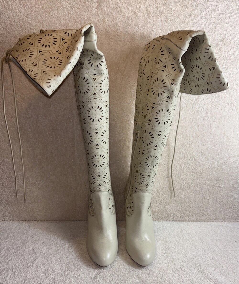 L'Estrosa Western Womans Genuine Leather Made In ITALY Sz 38 Us 7